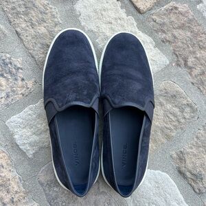 Vince Black Slip-On Shoes